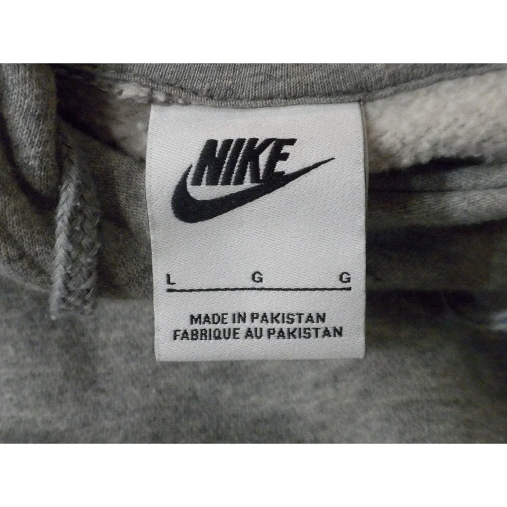 Nike Hoodie Sweatshirt Womens L Gray Essentials Oversized Fleece Center Swoosh